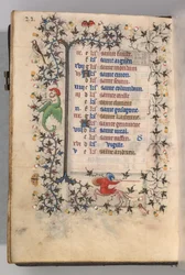 Horas de Carlos el Noble, Rey de Navarra 1361-1425: fol. 11v, Noviembre, c. 1405