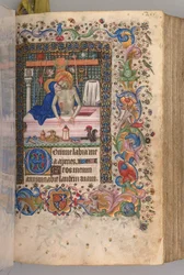 Horas de Carlos el Noble, Rey de Navarra 1361-1425: fol. 128r, Hombre de Dolores, c. 1405
