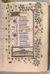 Horas de Carlos el Noble, Rey de Navarra 1361-1425: fol. 12r, diciembre, c. 1405