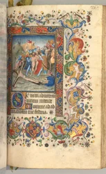Horas de Carlos el Noble, Rey de Navarra 1361-1425: fol. 179r, Cristo Clavado en la Cruz, c. 1