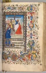 Horas de Carlos el Noble, Rey de Navarra 1361-1425: fol. 192r, Descendimiento de la Cruz, c. 1405