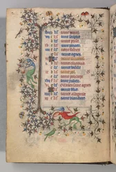 Horas de Carlos el Noble, Rey de Navarra 1361-1425: fol. 1v, Enero