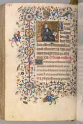 Horas de Carlos el Noble, Rey de Navarra 1361-1425, fol. 287vr, San Benito, c. 1405