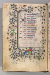Horas de Carlos el Noble, Rey de Navarra 1361-1425: fol. 2v, Febrero, c. 1405