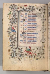Horas de Carlos el Noble, Rey de Navarra 1361-1425: fol. 3v, Marzo, c. 1405