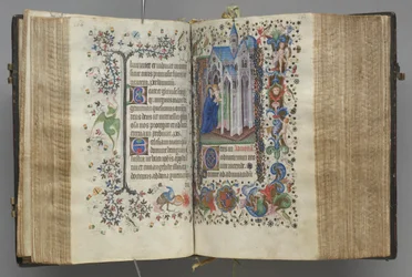 Horas de Carlos el Noble, Rey de Navarra 1361-1425: fol. 82v, Texto, c. 1405