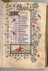 Horas de Carlos el Noble, Rey de Navarra 1361-1425: fol. 9r, septiembre, c. 1405