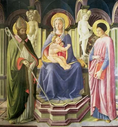 La Madonna y el Niño con San Clemente y San Justino