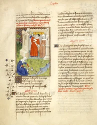 Harley 4431 f.113v, Esculapio y Circe, ilustración de 