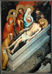 Entierro de Cristo (temple sobre madera)