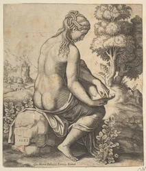 Venus quitándose una espina del pie, 1532