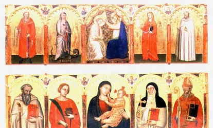Coronación de la Virgen con santos