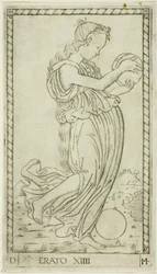 Erato, placa catorce de Apolo y las musas