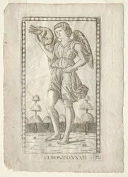 Genio del Tiempo de los Tarocchi, serie B: Principios Cósmicos y Virtudes, #32, antes de 1467