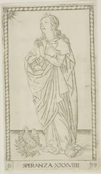 Esperanza, lámina 39 de Genios y Virtudes