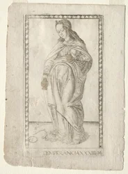 Templanza del Tarocchi, serie B: Principios Cósmicos y Virtudes, #34, antes de 1467
