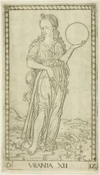 Urania, lámina doce de Apolo y las musas
