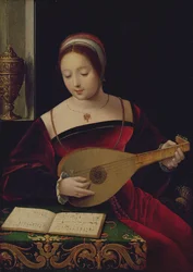 María Magdalena tocando el laúd
