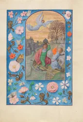 Horas de la Reina Isabel la Católica, Reina de España: Fol. 131v, Anunciación..., c. 1500