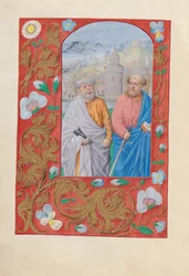 Horas de la Reina Isabel la Católica, Reina de España: Fol. 173v, Santos Pedro y Pablo