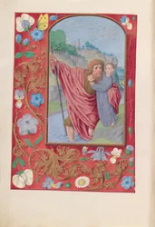 Horas de la Reina Isabel la Católica, Reina de España:  Fol. 179v, San Cristóbal