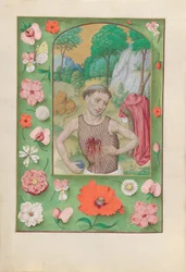 Horas de la Reina Isabel la Católica, Reina de España:  Fol. 185v, San Jerónimo