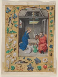 Hoja extraída de un Libro de Horas: La Natividad, c. 1480