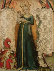 Madonna y el Niño con espigas de maíz, 1440-50