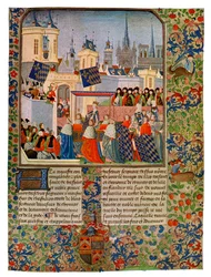 La entrada de la Reina Isabel en París, c1385