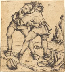 Dos Campesinos Peleando