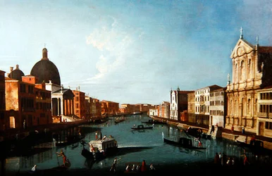 Una escena de canal veneciano