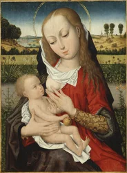 La Virgen amamantando al niño Jesús