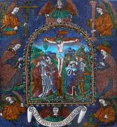 Placa con la crucifixión, francés, siglo XVI