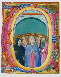 Todos los santos en una inicial E o O, ca. 1430-40