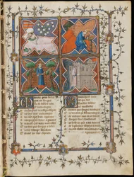 Miniatura de un manuscrito del Roman de la Rose de Guillaume de Lorris y Jean de Meun