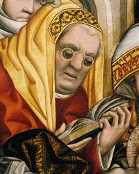 Sacerdote con gafas (detalle) de la Circuncisión de Cristo