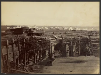 [Fortificaciones, Manassas, ocupadas por la 13ª de Massachusetts.]