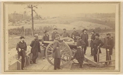 El general Sherman y su estado mayor ante Atlanta, 19 de julio de 1864