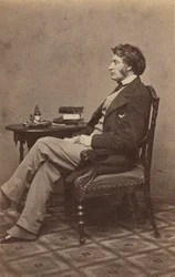 Retrato carte-de-visite de Charles Sumner, 1860s