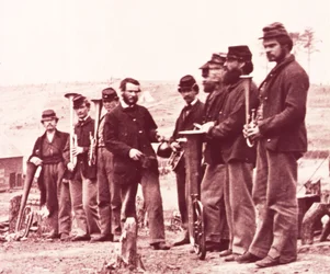 Músicos de la banda del ejército federal