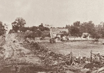Cuartel general del General Meade durante la Batalla de Gettysburg