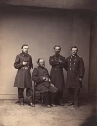 General William Ward y su Estado Mayor, ca. 1861