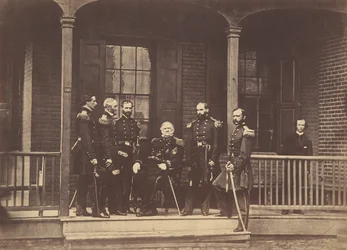 Teniente General Scott, General en Jefe del Ejército de EE.UU., y personal, 6 de septiembre de 1861