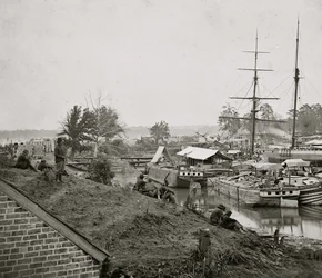 Desembarco en la Casa Blanca en el Pamunkey, 1862