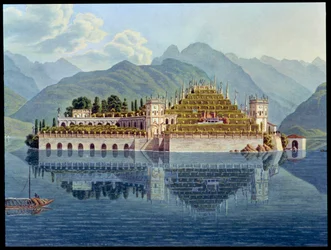 Los jardines en terrazas, Isola Bella, Lago Maggiore, Italia