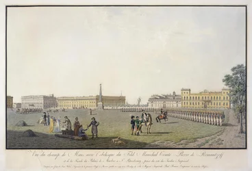 Vista del Campo de Marte y el Palacio de Mármol en San Petersburgo, 1804