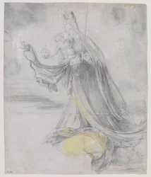 Virgen y Niño en las Nubes