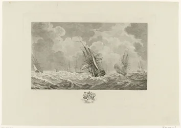 Flota holandesa en la tormenta, 1784