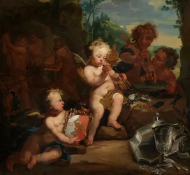 Alegoría del oficio de platero (óleo sobre lienzo)