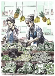 Borough Veg 2, 2013 (tinta sobre papel)